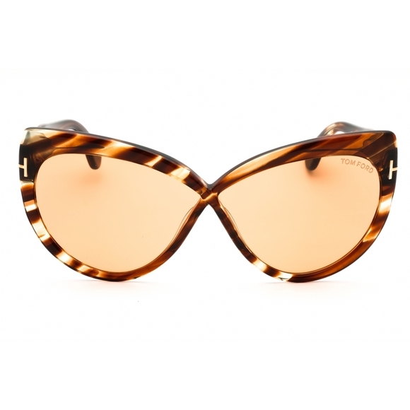 NWT Tom Ford FT1196 Blonde Havana Cat Eye 65mm Sunglasses